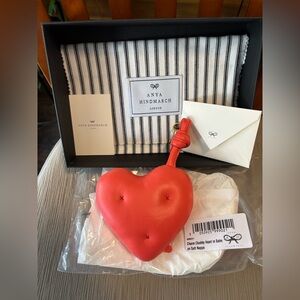 Anya Hindmarch Charm Chubby Heart in Salmon
